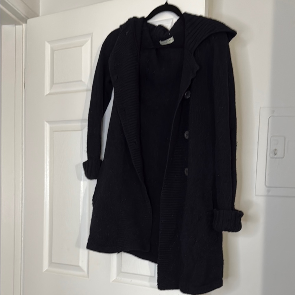 Black Hooded Women's Sweater